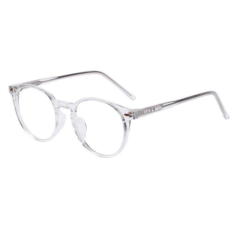 Clear round blue light glasses